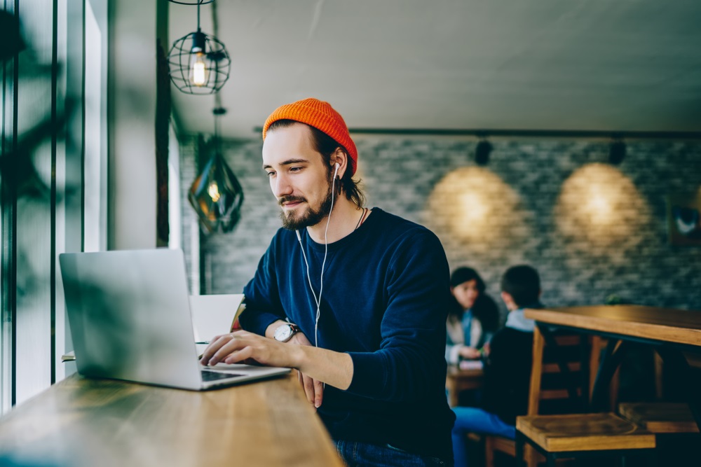 Musician Working Remotely in a Home Studio